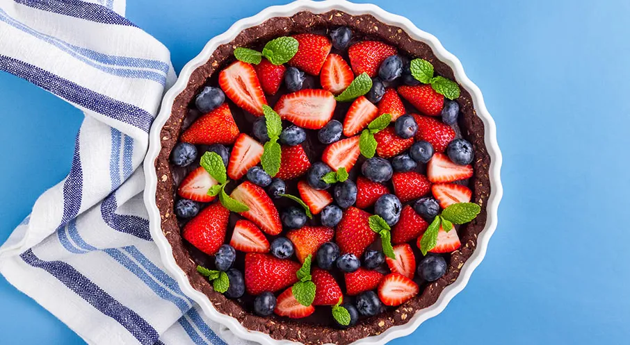 healthy berry tart no sugar